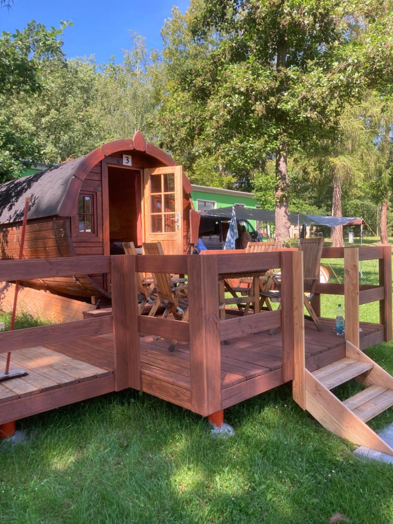 Campingfass Mit Panoramaterrasse Langenbernsdorf Экстерьер фото