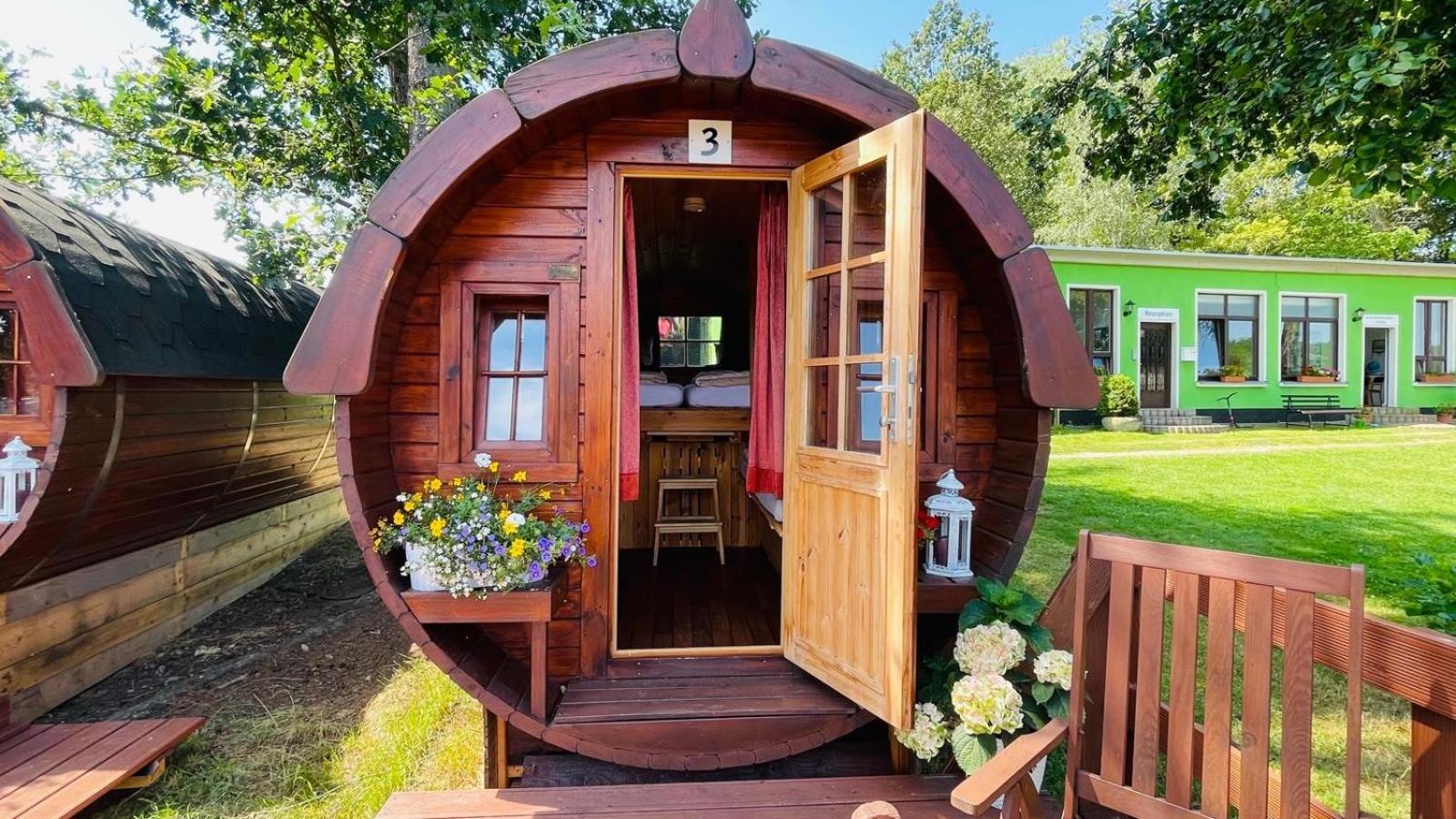 Campingfass Mit Panoramaterrasse Langenbernsdorf Экстерьер фото
